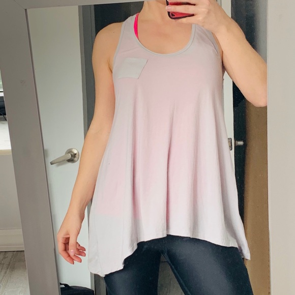 Athleta Cotton Tank Top RacerBack Long Side Yogini - Picture 9 of 15